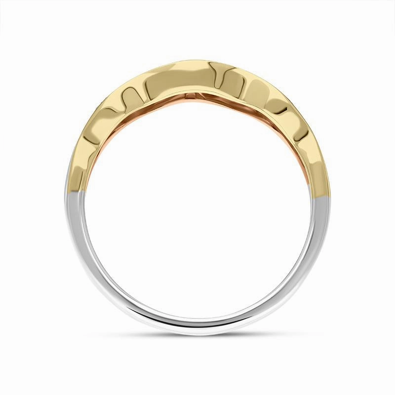 18ct Gold Diamond Tension Set Wave Ring