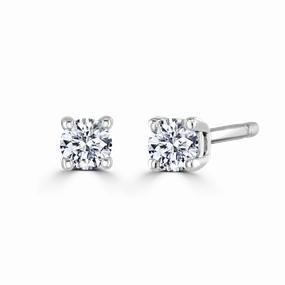18ct White Gold 0.15ct Lab Grown Diamond Solitaire Stud Earrings