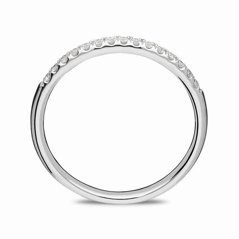 18ct White Gold 0.18ct Diamond Half Eternity Ring