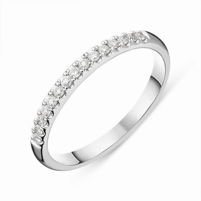 18ct White Gold 0.18ct Diamond Half Eternity Ring