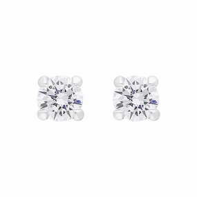 18ct White Gold 0.20ct Diamond Solitaire Stud Earrings