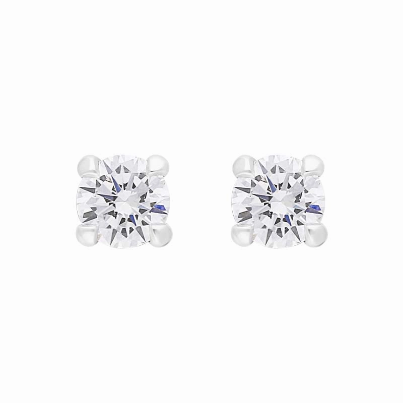 18ct White Gold 0.20ct Diamond Solitaire Stud Earrings