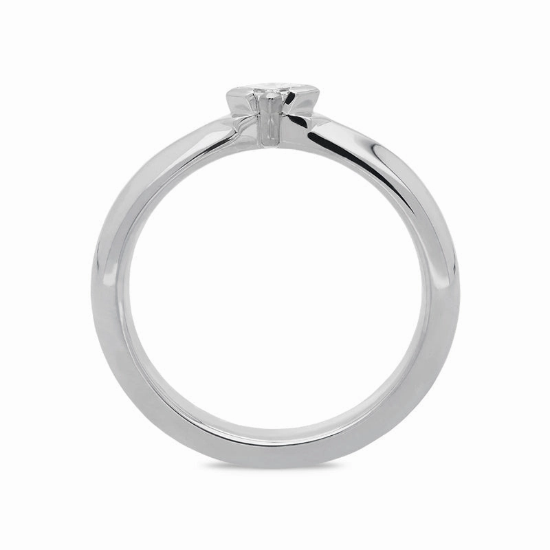 18ct White Gold 0.25ct Diamond Princess Cut Solitaire Ring