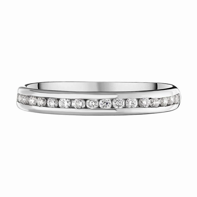 18ct White Gold 0.30ct Diamond Channel Set Wedding Half Eternity Ring D