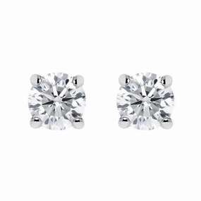 18ct White Gold 0.30ct Diamond Solitaire Brilliant Cut Stud Earrings