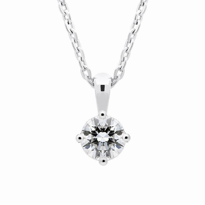 18ct White Gold 0.30ct Diamond Solitaire Necklace