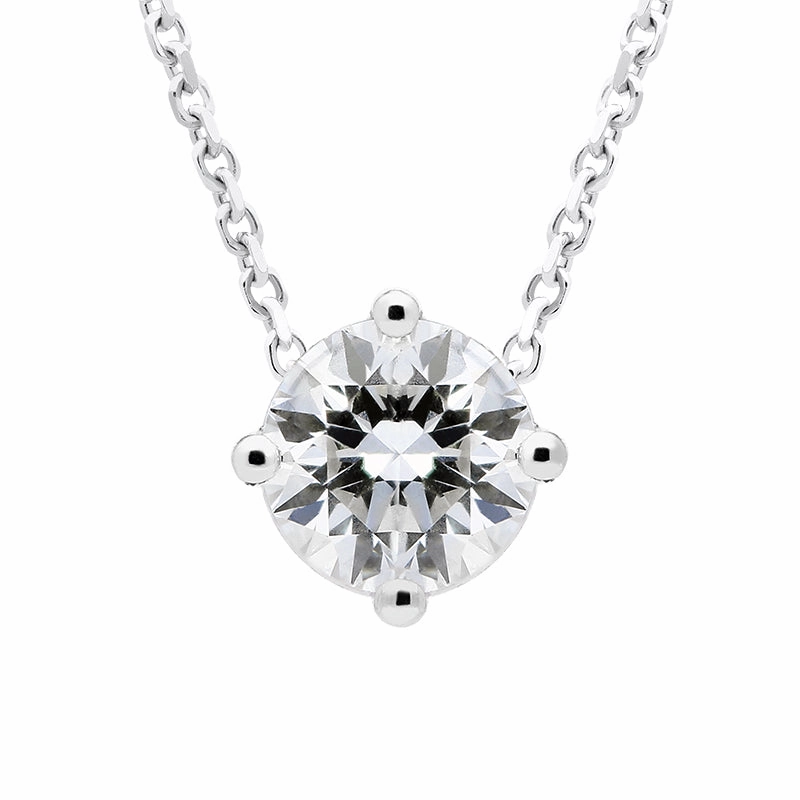 18ct White Gold 0.30ct Diamond Solitaire Necklace