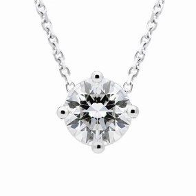 18ct White Gold 0.30ct Diamond Solitaire Necklace