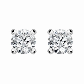18ct White Gold 0.30ct Diamond Solitaire Stud Earrings