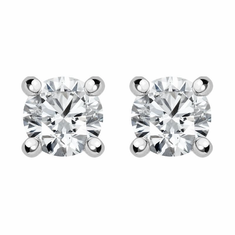18ct White Gold 0.30ct Diamond Solitaire Stud Earrings