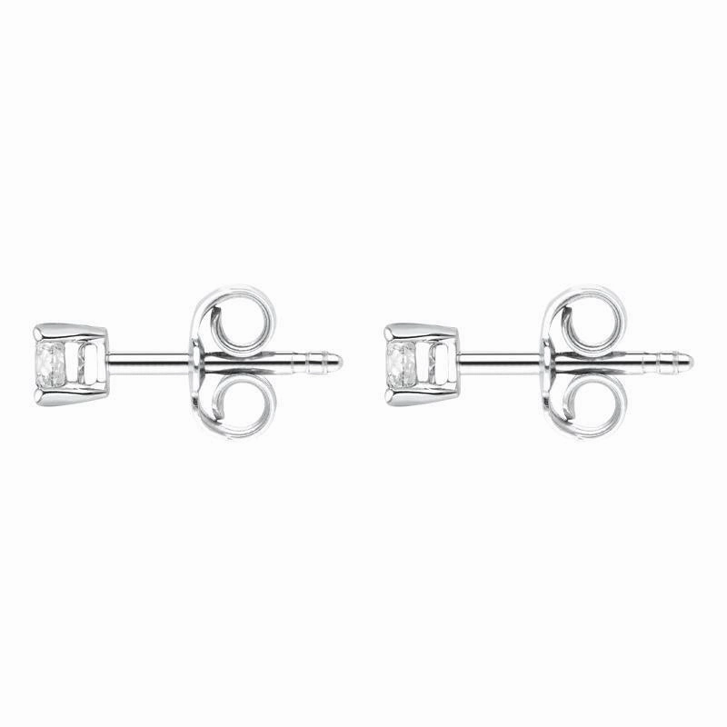 18ct White Gold 0.30ct Diamond Solitaire Stud Earrings