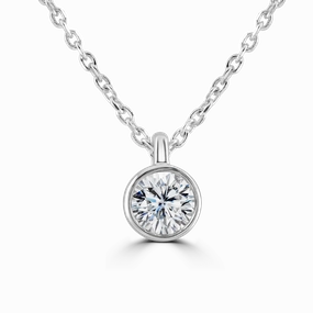 18ct White Gold 0.30ct Lab Grown Diamond Solitaire Necklace