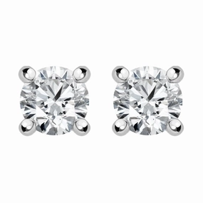 18ct White Gold 0.33ct Diamond Solitaire Stud Earrings