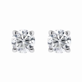 18ct White Gold 0.33ct Diamond Solitaire Stud Earrings