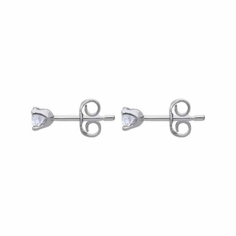 18ct White Gold 0.33ct Diamond Solitaire Stud Earrings