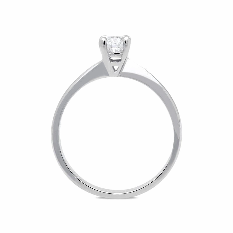 18ct White Gold 0.36ct Brilliant Cut Diamond Solitaire Twist Ring