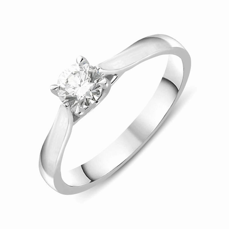 18ct White Gold 0.40ct Diamond Brilliant Cut Solitaire Ring