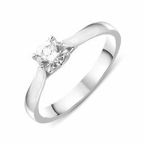 18ct White Gold 0.40ct Diamond Brilliant Cut Solitaire Ring