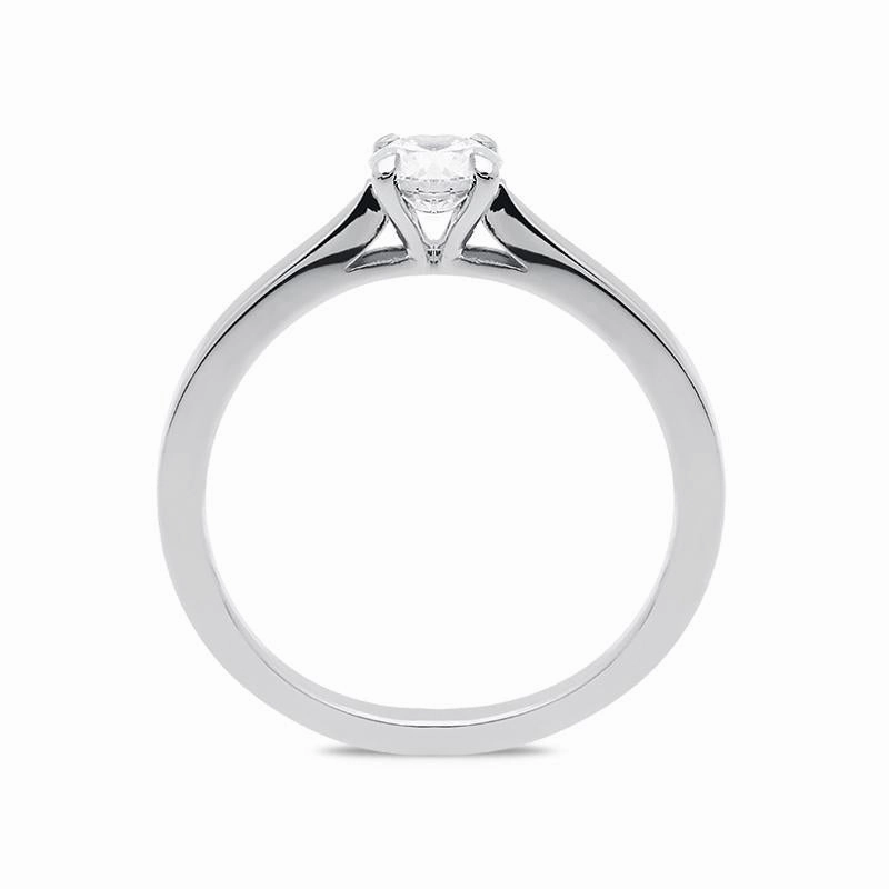 18ct White Gold 0.41ct Brilliant Cut Diamond Solitaire Ring D