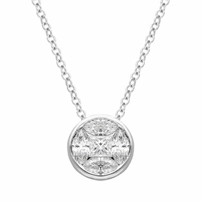 18ct White Gold 0.43ct Diamond Brilliant Cut Solitaire Necklace