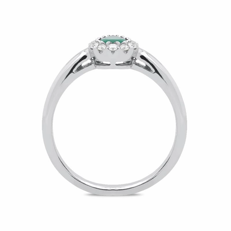 18ct White Gold 0.46ct Emerald Diamond Pear Cut Ring