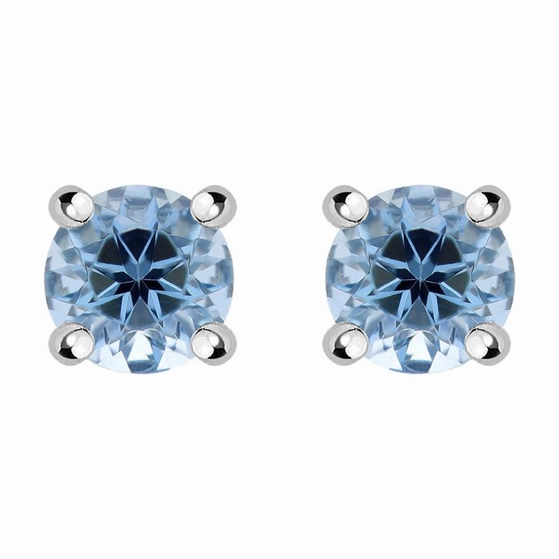 18ct White Gold 0.47ct Aquamarine Stud Earrings