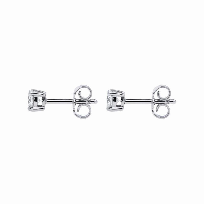 18ct White Gold 0.48ct Diamond Solitaire Stud Earrings