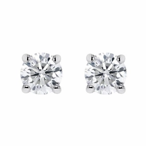 18ct White Gold 0.48ct Diamond Solitaire Stud Earrings