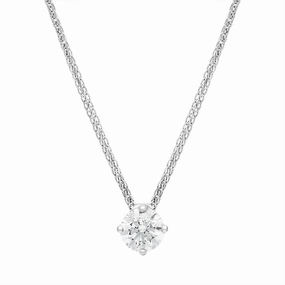 18ct White Gold 0.50ct Diamond Round Brilliant Cut Solitaire Slider Pendant