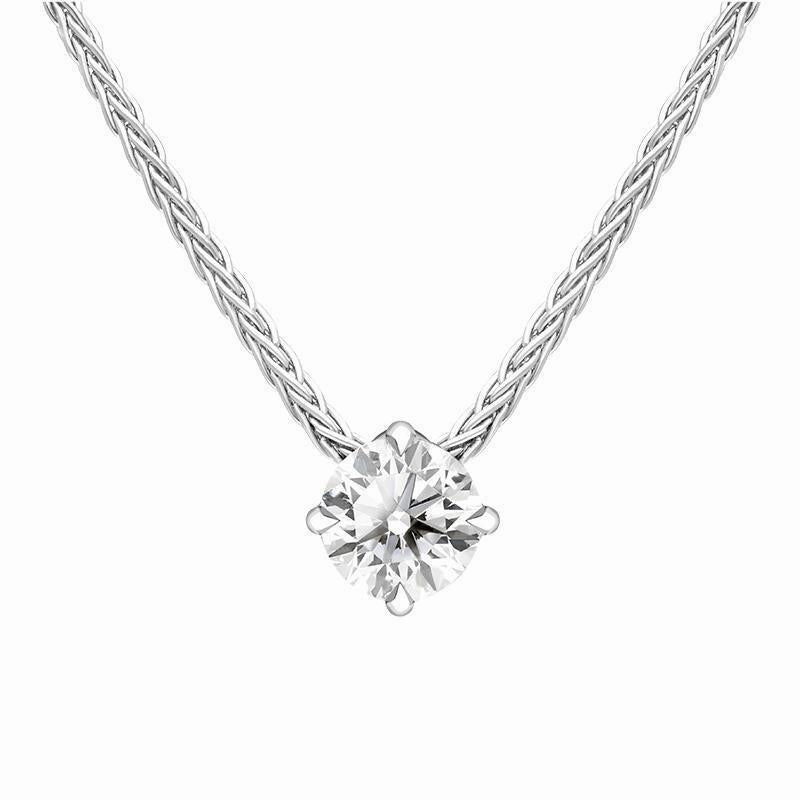 18ct White Gold 0.50ct Diamond Solitaire Pendant