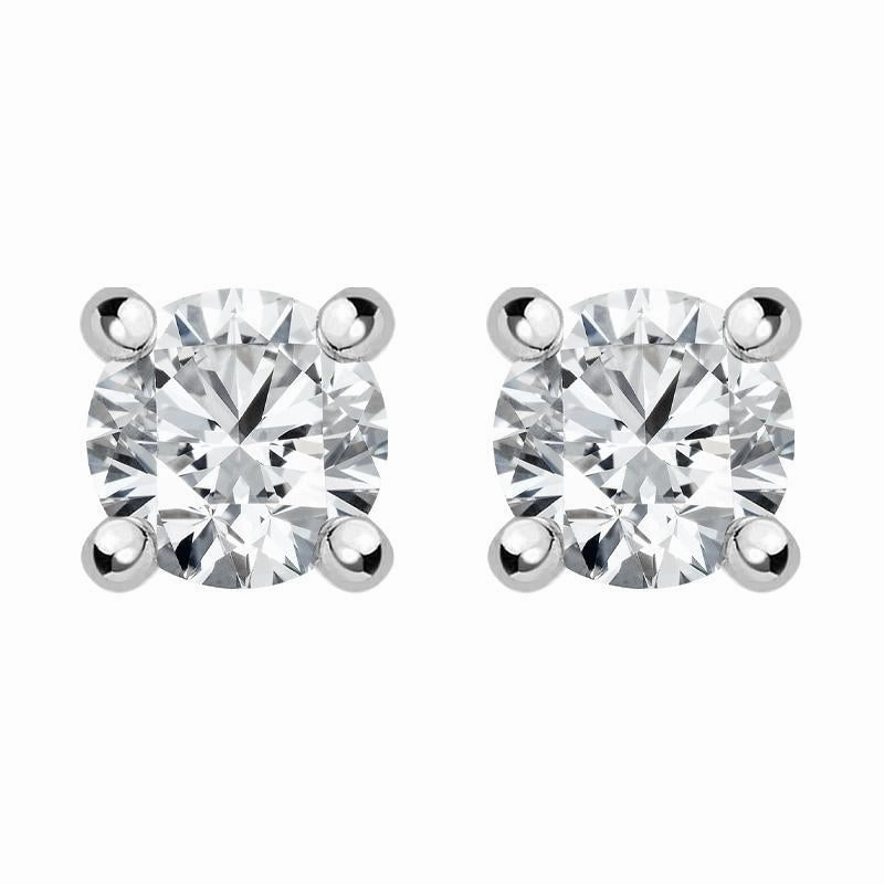 18ct White Gold 0.50ct Diamond Solitaire Stud Earrings