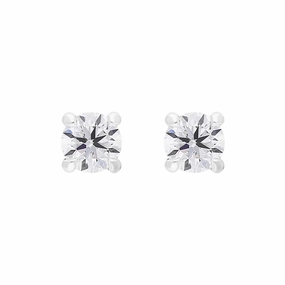 18ct White Gold 0.50ct Diamond Solitaire Stud Earrings
