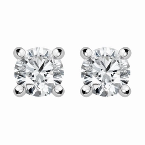 18ct White Gold 0.50ct Diamond Solitaire Stud Earrings