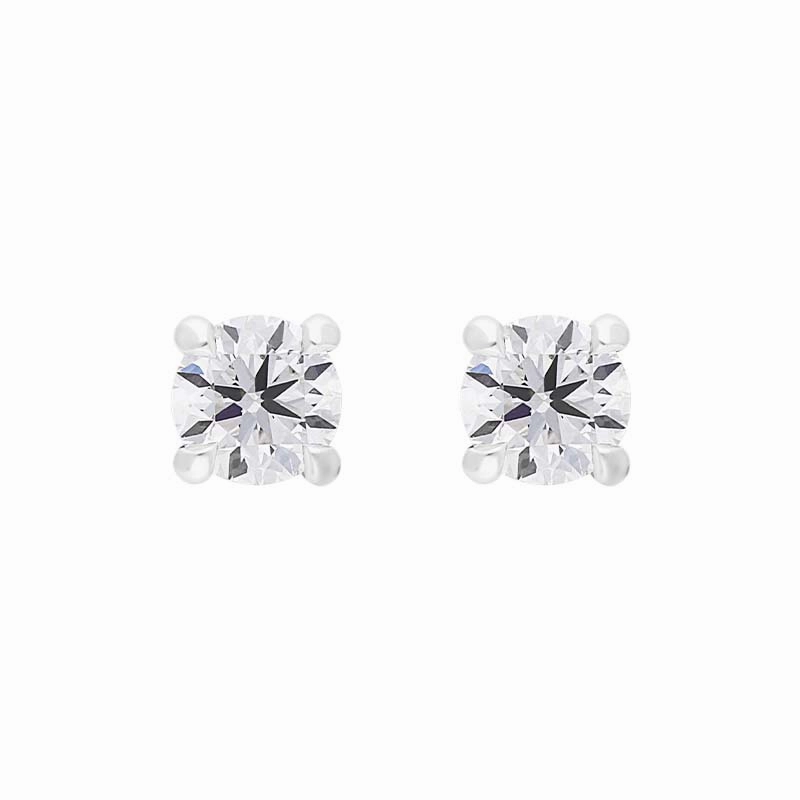 18ct White Gold 0.50ct Diamond Solitaire Stud Earrings