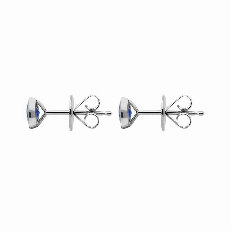 18ct White Gold 0.50ct Sapphire Solitaire Stud Earrings