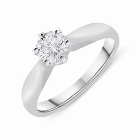 18ct White Gold 0.52ct Diamond Brilliant Cut Solitaire Ring