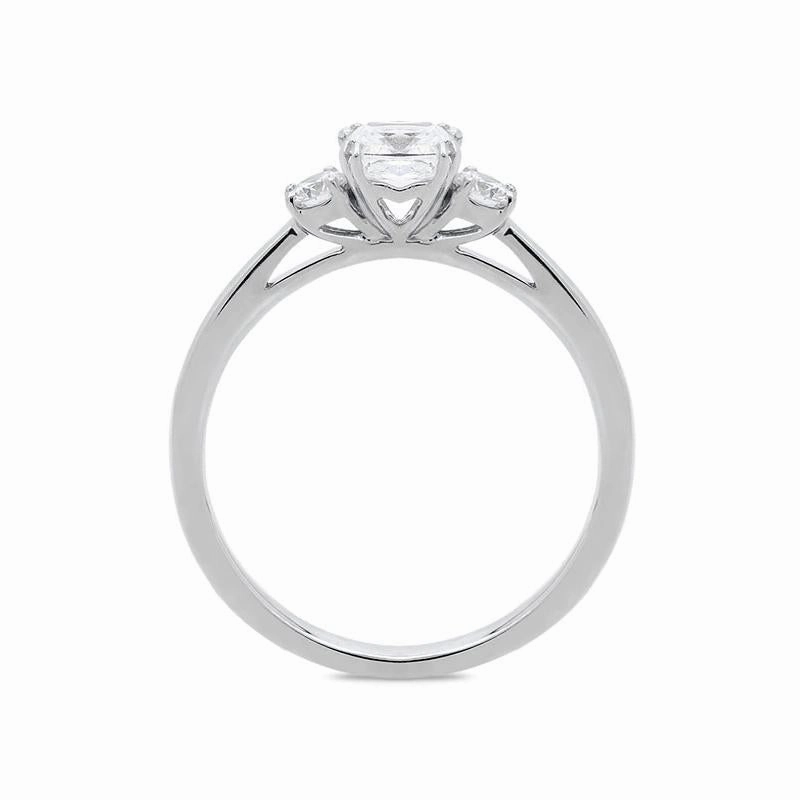 18ct White Gold 0.71ct Diamond Trilogy Ring