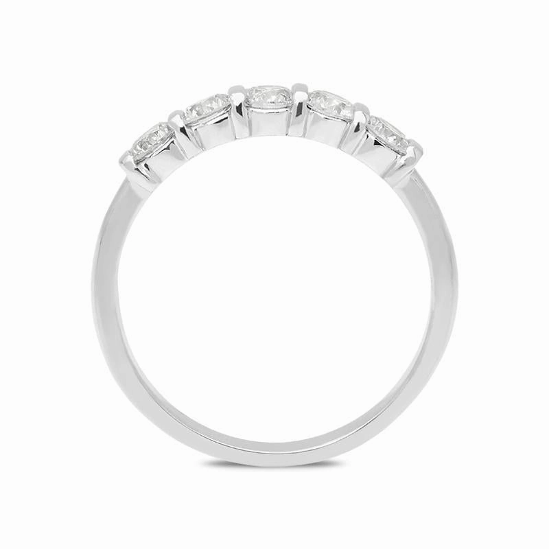 18ct White Gold 0.73ct Diamond Wedding Half Eternity Ring