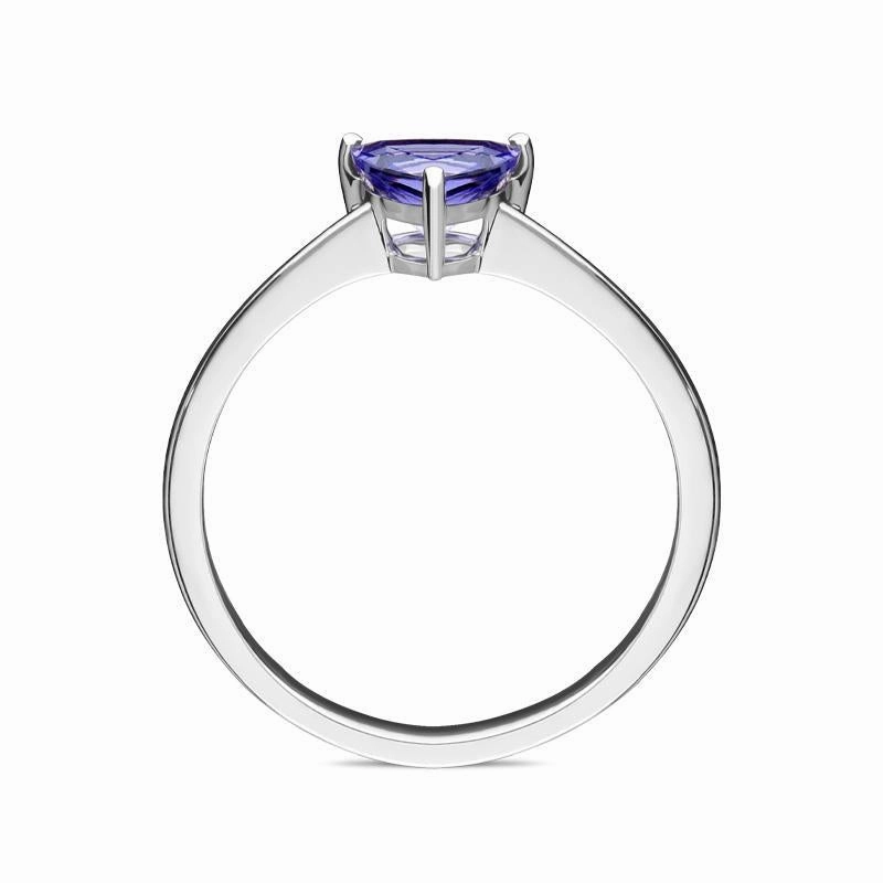 18ct White Gold 0.73ct Tanzanite Trillion Solitaire Ring