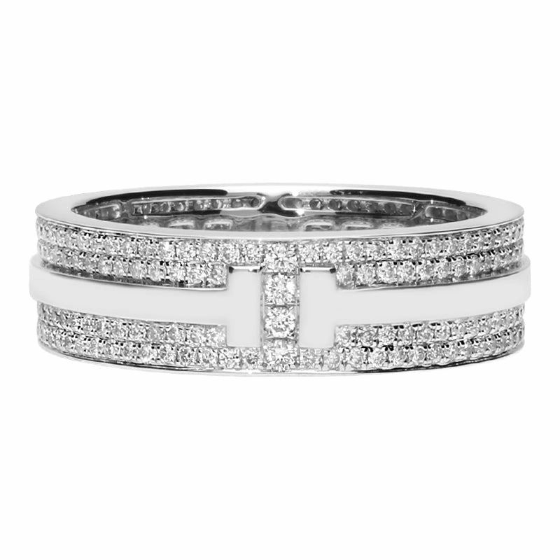 18ct White Gold 0.82ct Diamond Band Ring