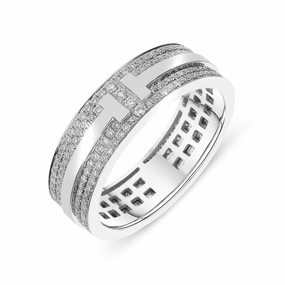 18ct White Gold 0.82ct Diamond Band Ring