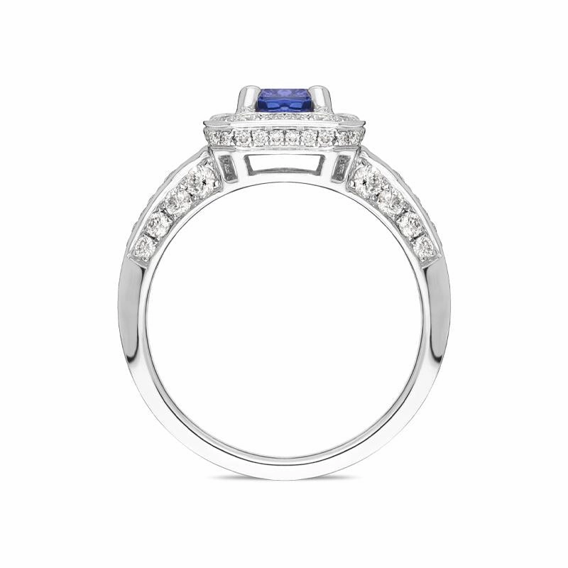18ct White Gold 0.96ct Tanzanite 0.80ct Diamond Ring