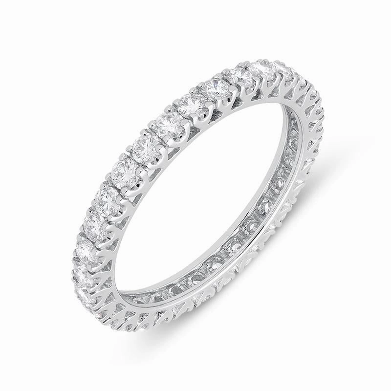18ct White Gold 1.01ct Diamond Full Eternity Ring