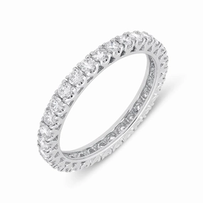 18ct White Gold 1.01ct Diamond Full Eternity Ring