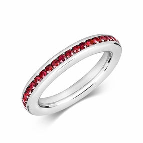 18ct White Gold 1.15ct Ruby Eternity Ring