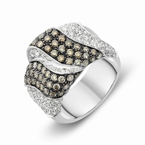 18ct White Gold 2.15ct Diamond Pave Statement Ring