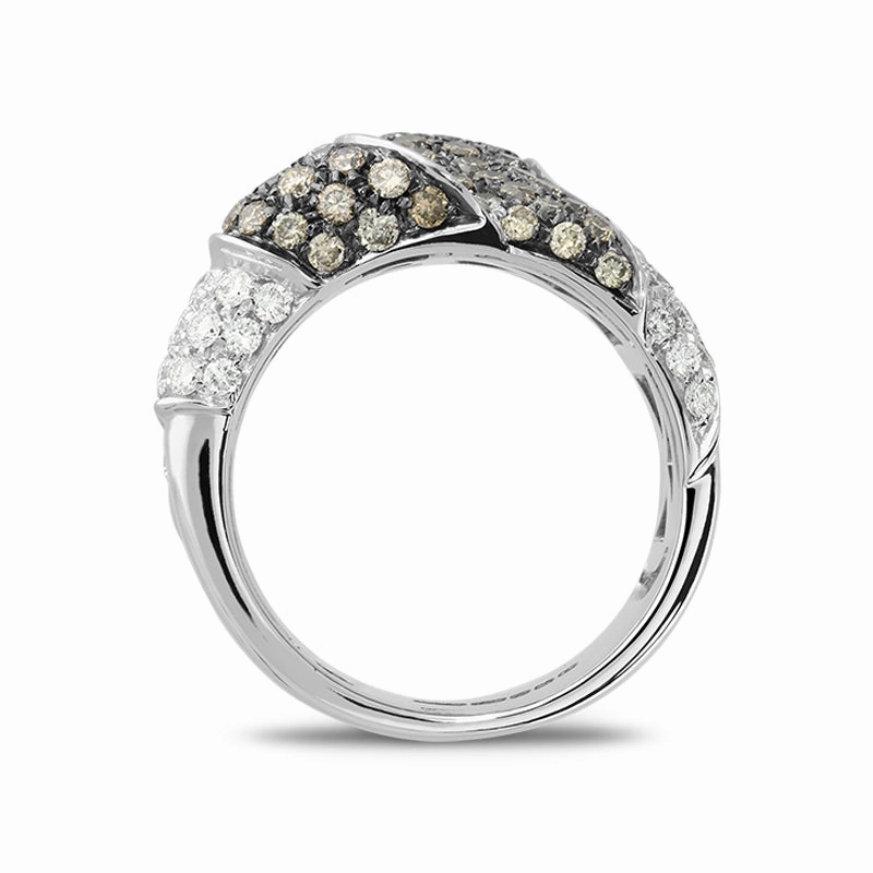 18ct White Gold 2.15ct Diamond Pave Statement Ring