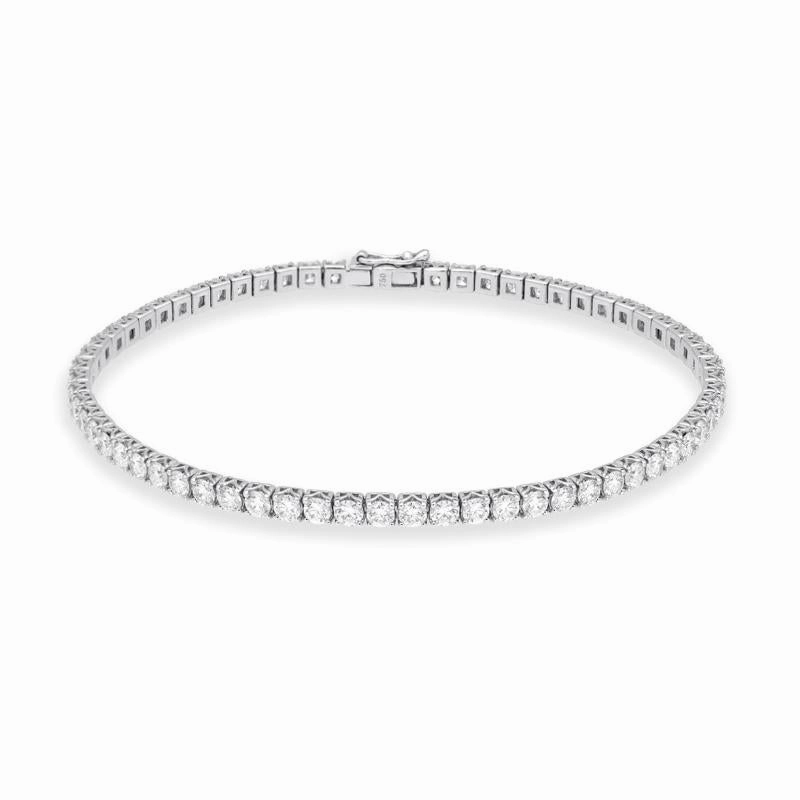 18ct White Gold 3.83ct Diamond Tennis Bracelet