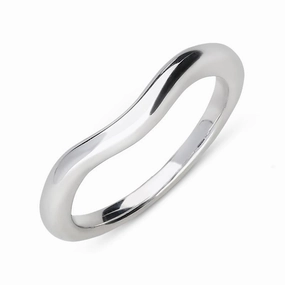 18ct White Gold 3mm Wishbone Wedding Ring D