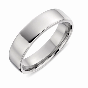 18ct White Gold 6mm Round Edge Wedding Ring
